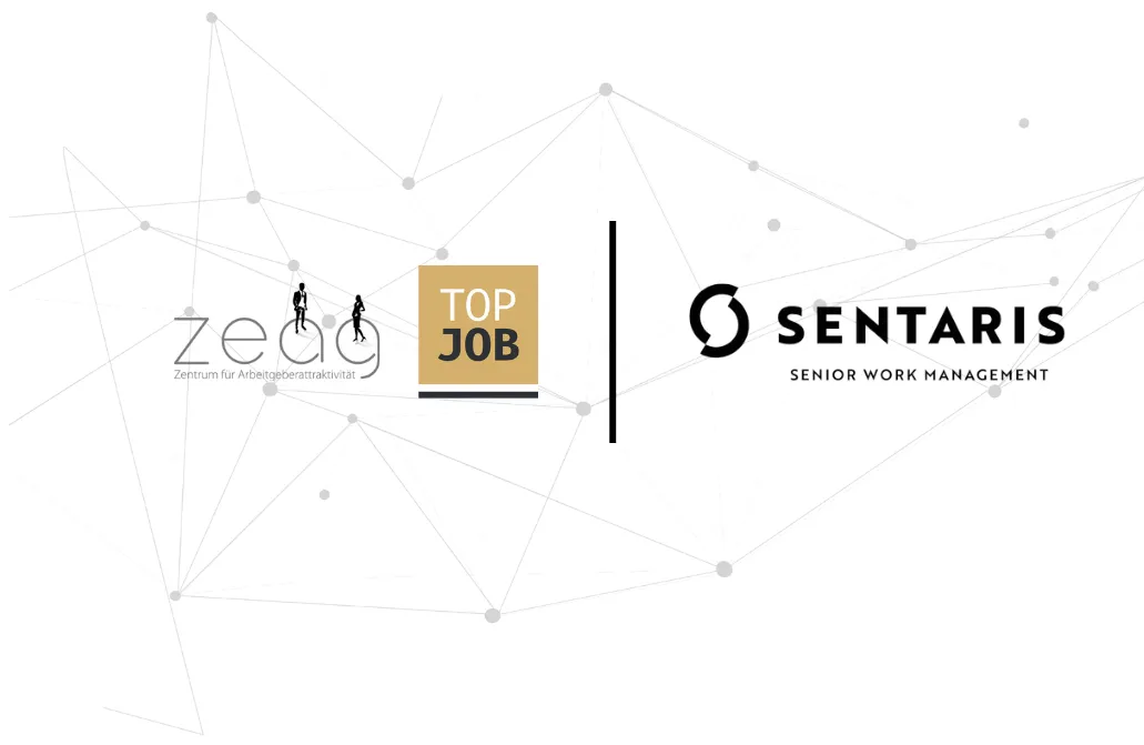 Logos von zeag (Zentrum für Arbeitgeberattraktivität), TOP JOB und Sentaris – Kooperation gegen den Fachkräftemangel