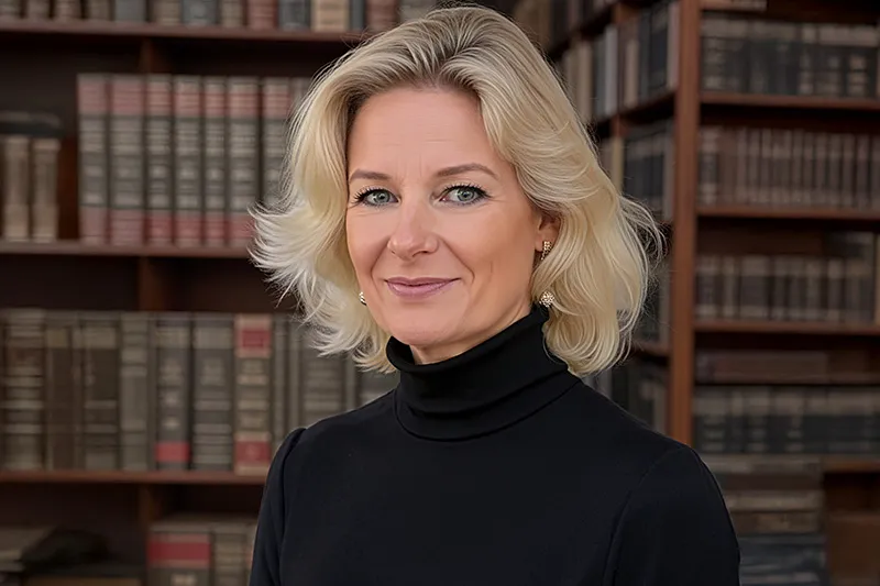 Prof. Dr. Lioba Werth vor einem Bücherregal – Mitautorin des Sentaris-Whitepapers zu Ruhestandsübergang und Wissenstransfer